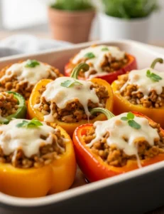 Ground Chicken Stuffed Bell Peppers
