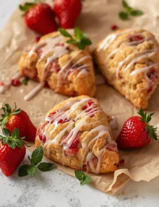 Strawberry Mint Scones