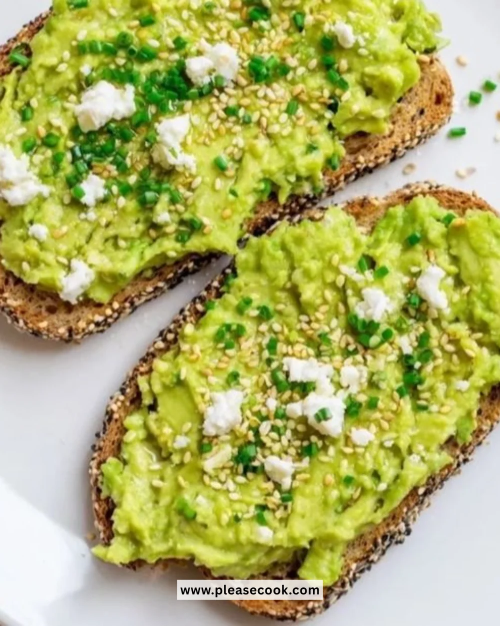 Delicious avocado toast topped with everything for a gourmet brunch experience.