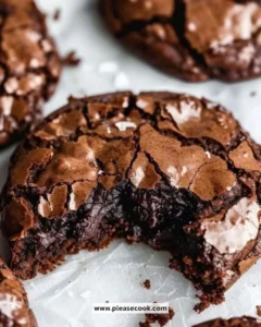 Deliciously fudgy chewy brownies on a wooden table