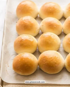 Homemade fluffy bun recipe with ingredients and baking instructions