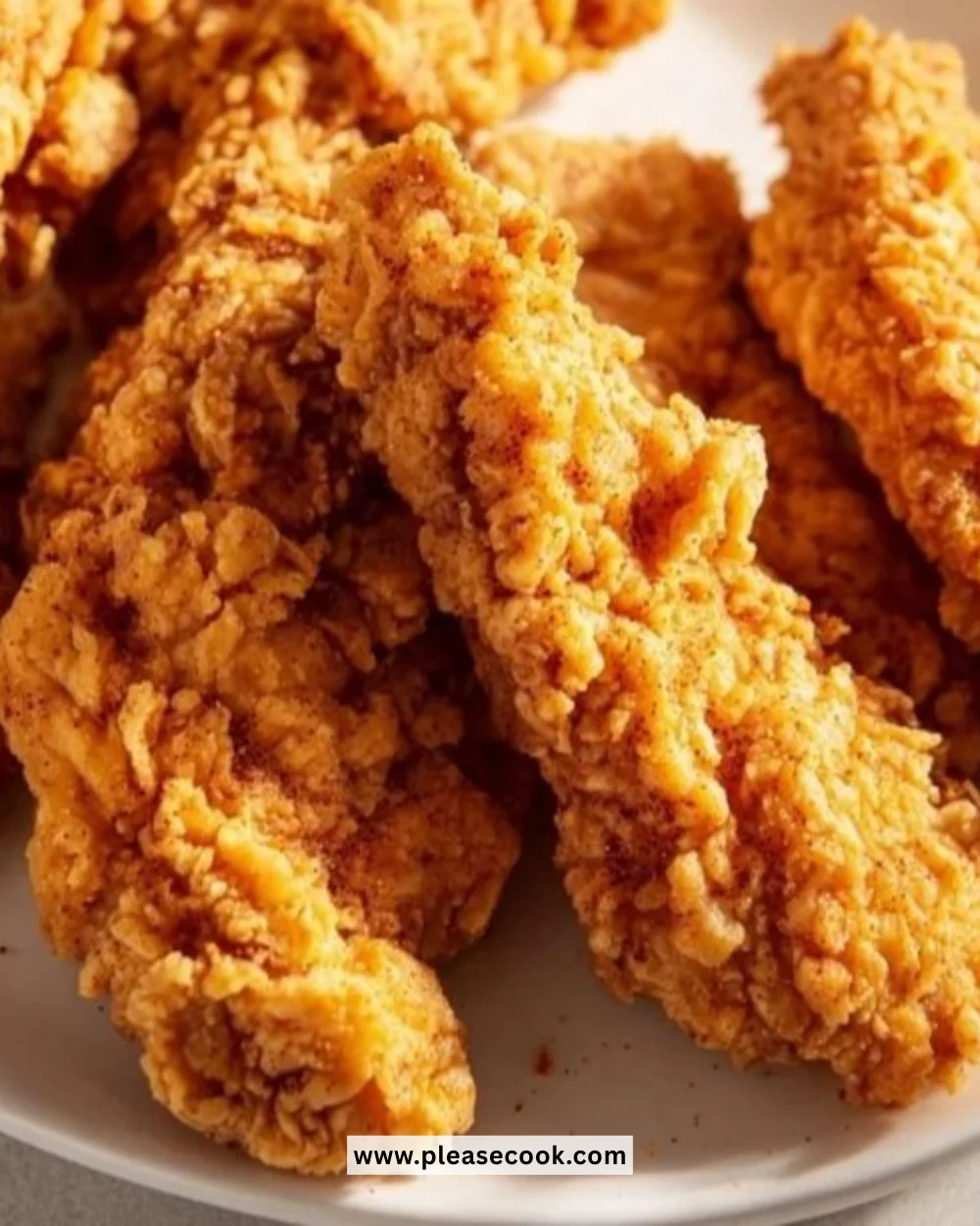 Crispy buttermilk fried chicken tenders served with dipping sauce