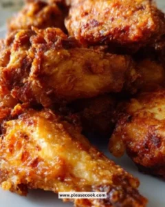 Crispy air fryer chicken wings served on a plate with dipping sauce
