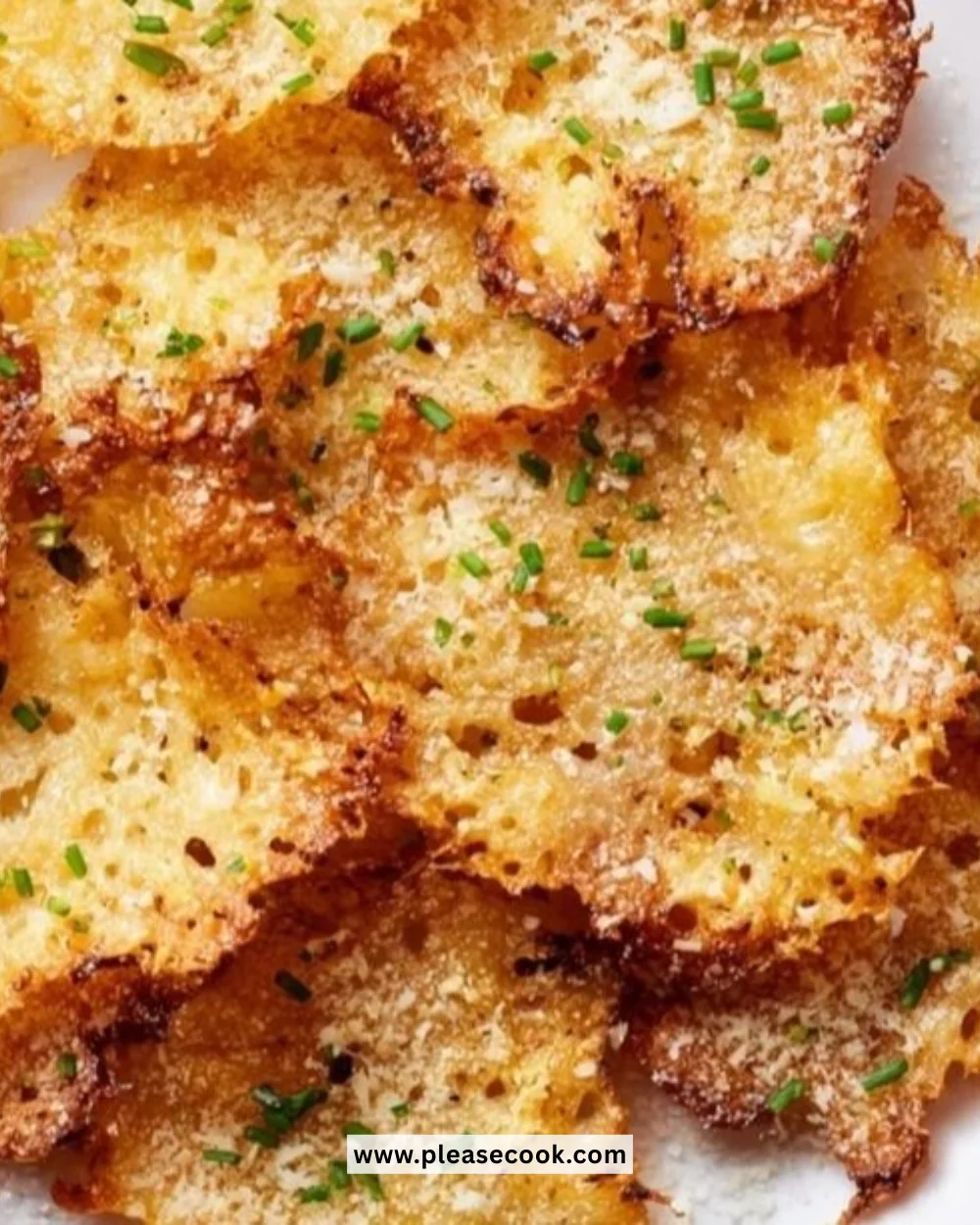 Bowl of crispy cottage cheese chips with a light seasoning
