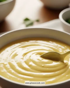 Homemade easy Hollandaise sauce served on a plate