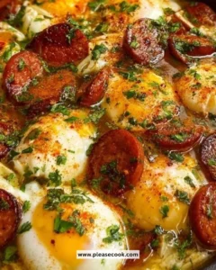 Delicious egg boil with sausage ready to serve in a bowl.