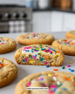 Delicious Funfetti Cookie Cake with colorful sprinkles