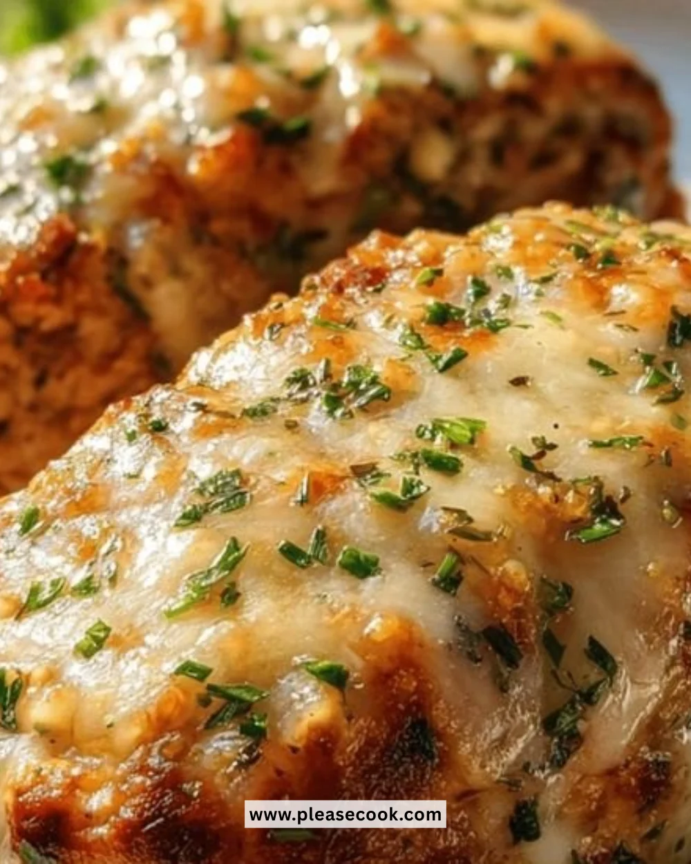 Delicious Garlic Parmesan Chicken Meatloaf served with herbs and spices