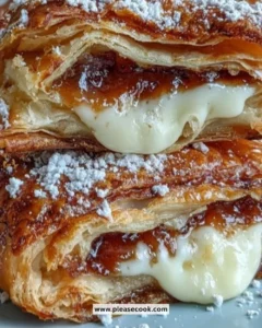 Golden guava cheese pastries on a plate, highlighting their flaky crust and creamy filling