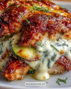 High Protein Chicken Zucchini Bake with fresh ingredients and aromatic spices