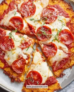 High protein cottage cheese pizza topped with fresh ingredients