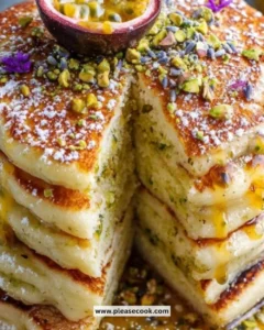 Delicious Lemon Ricotta Syrian Pancakes topped with fresh lemon zest