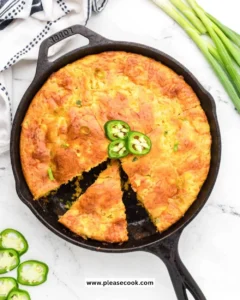 Freshly baked Mexican Cornbread served with a side of salsa.