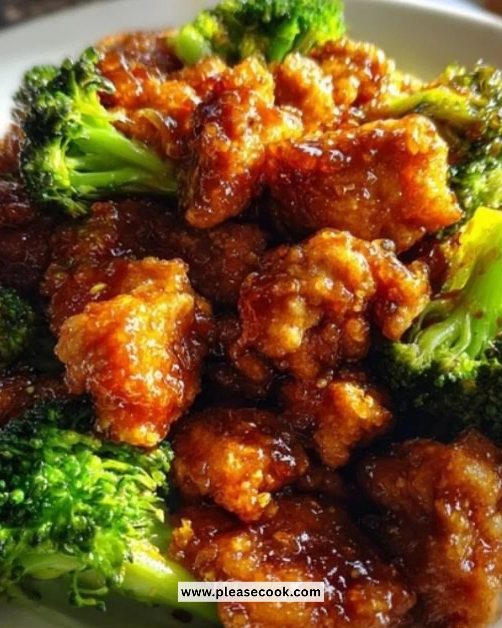 One-Pan Honey Garlic Chicken with Broccoli served on a plate