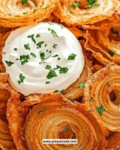 Crunchy onion ring chips in a bowl, perfect for snacking and sharing.