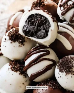 Decadent Oreo Balls made with crushed Oreos and cream cheese