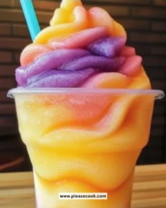 Pineapple strawberry slushies in a refreshing swirl, perfect for summer.