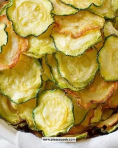 Bowl of homemade salt and vinegar zucchini chips ready to eat