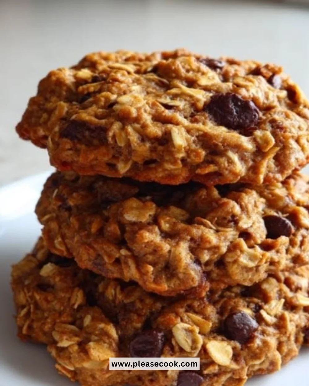 Soft and chewy oatmeal cookies fresh from the oven