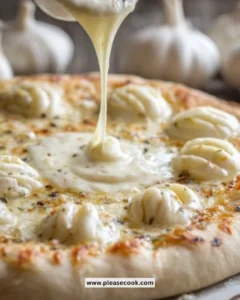 Creamy white garlic pizza sauce for homemade pizza