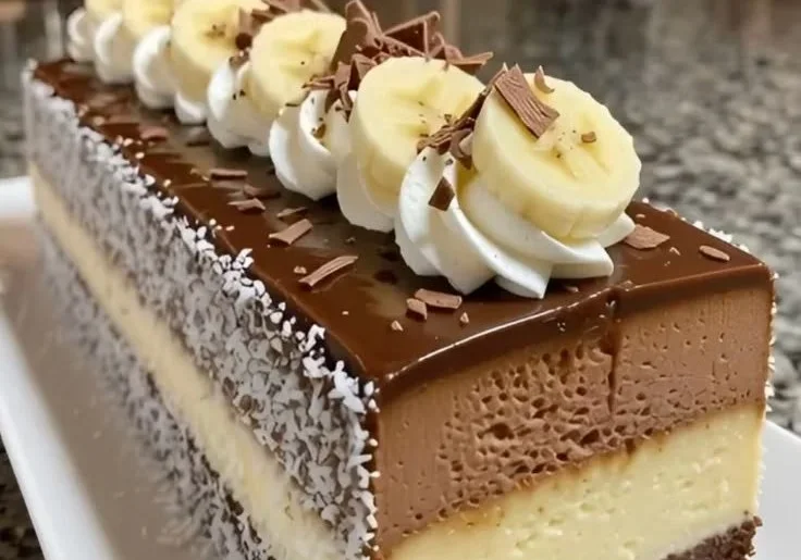 Banana Chocolate Mousse Cake