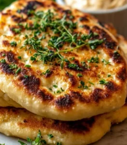 Homemade Cottage Cheese Flatbread with fresh toppings
