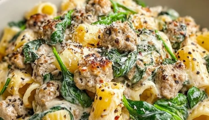 Creamy Ground Turkey Pasta