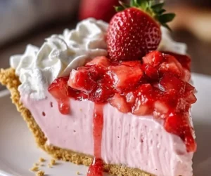 Colorful Easter Jello Pie served on a festive table.