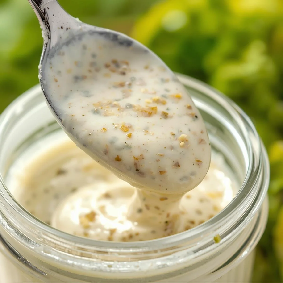 High protein Caesar dressing for nutritious salads and meals.