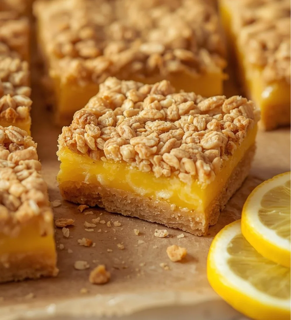 Lemon Oatmeal Crumble Bars