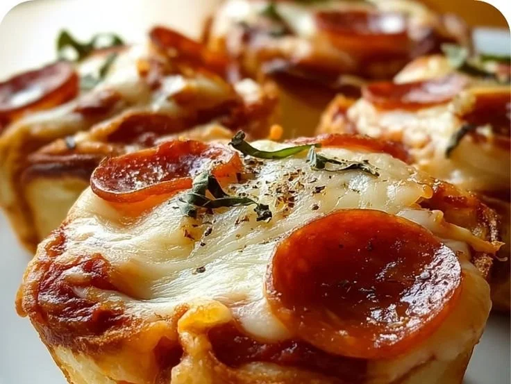 Mini Deep Dish Crescent Roll Pizzas