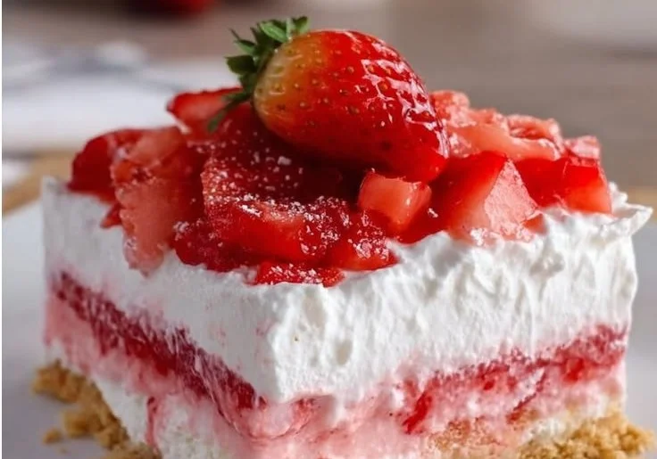 No Bake Strawberry Lasagna