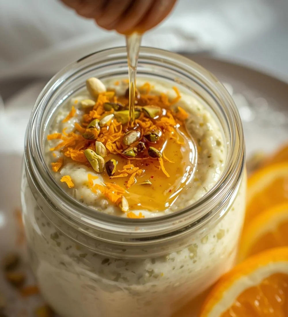 Pistachio Orange Blossom Overnight Oats