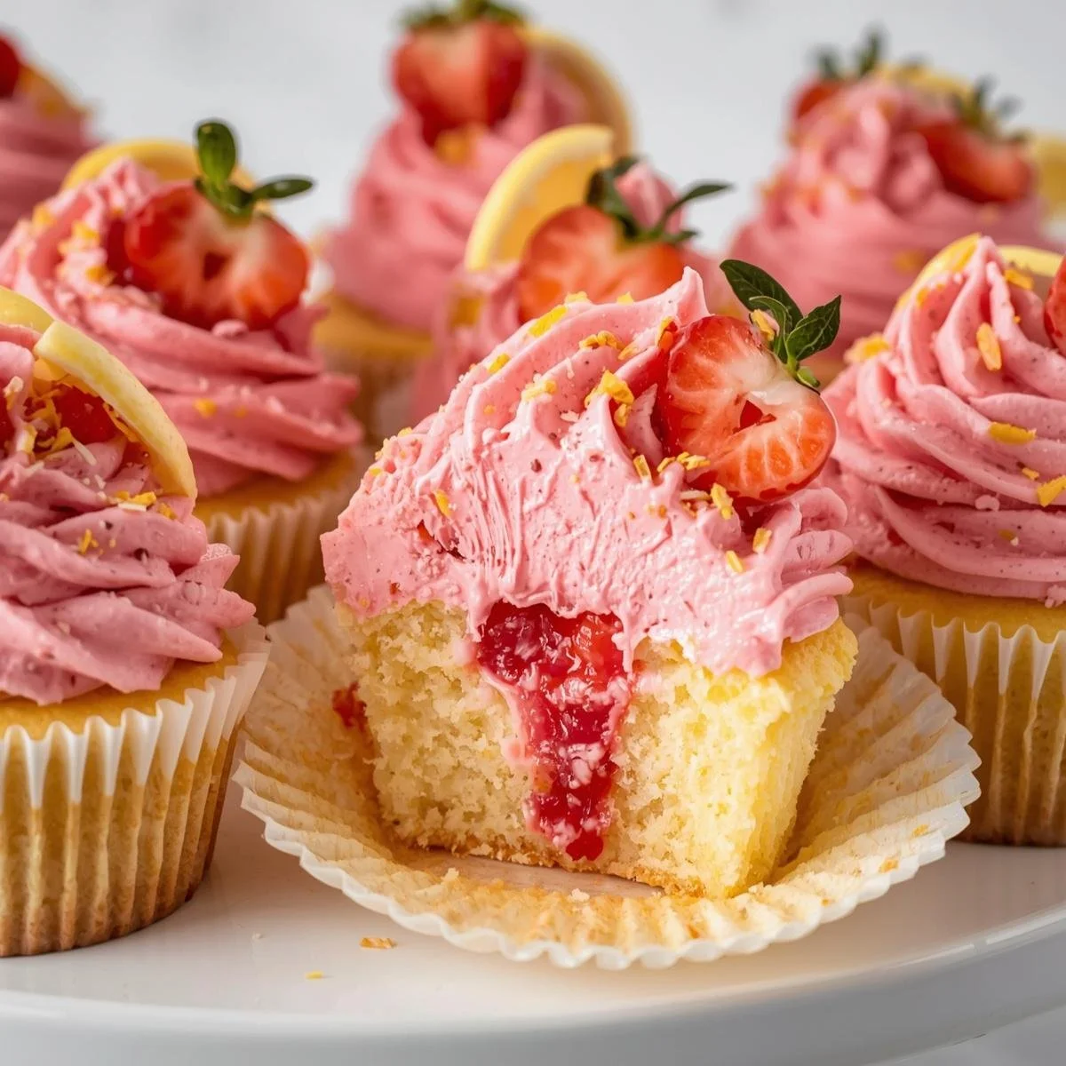 Strawberry Lemonade Cupcakes