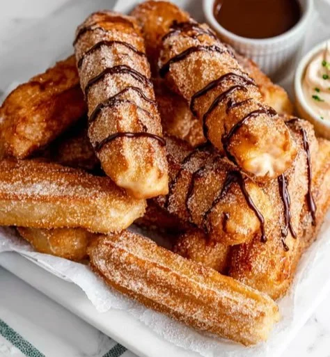 Delicious Air Fryer Protein Churros served on a plate