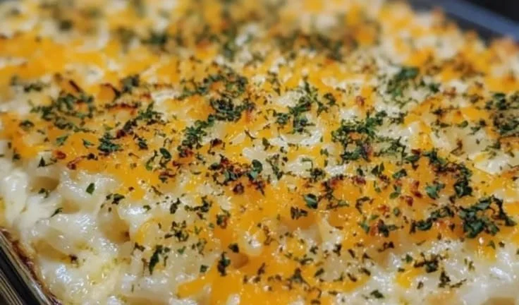 Baked Creamy Rice and Cheese Tray