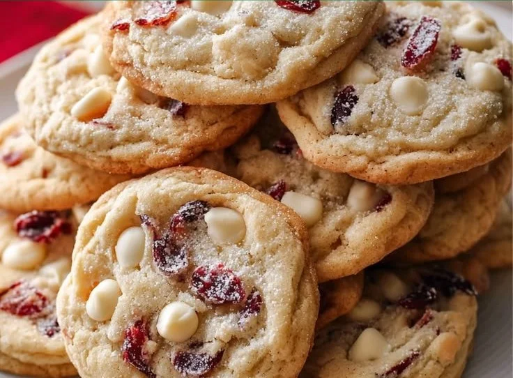 Bakery Style White Chocolate Cranberry Cookies