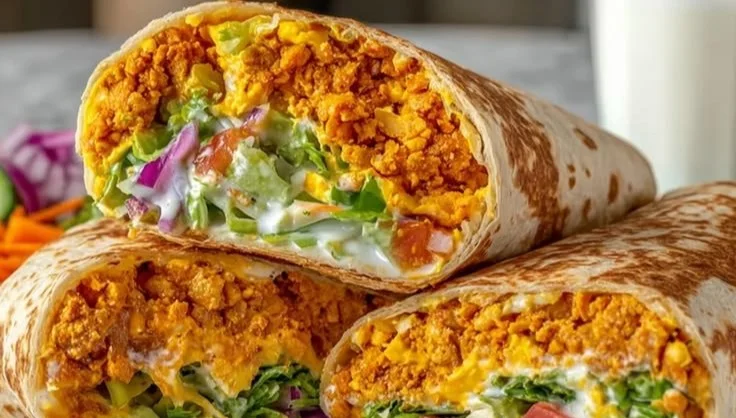 Buffalo Chickpea Salad Wraps