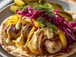 Delicious Christmas Market wraps with festive ingredients