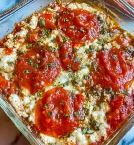 Delicious Cottage Cheese Pizza Bowl topped with fresh ingredients