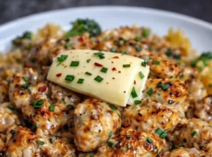 Cowboy Butter Lemon Bowtie Chicken with Broccoli served on a plate