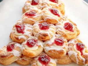 Beautifully decorated Danish Christmas Tree with traditional ornaments