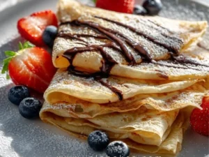 Delicious easy crepes ready for filling with sweet or savory ingredients