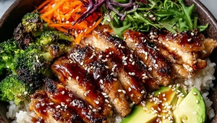 Healthy Sticky Chicken Bowls