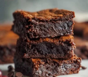Delicious high-protein brownies with chocolate and nuts