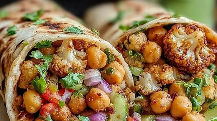 High-Protein Chickpea Cauliflower Wraps