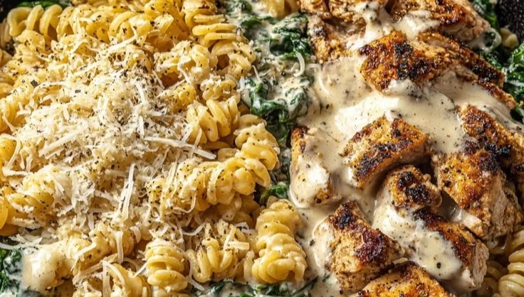 High Protein Garlic Parmesan Pasta Bowls