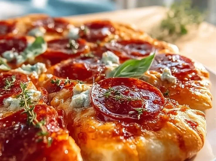 Hot Honey Pizza with Beef Pepperoni