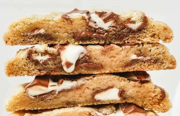 Delicious Kinder Cookies displayed on a rustic wooden table