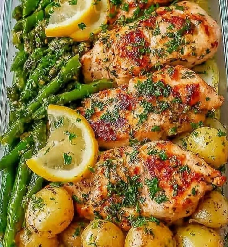 Lemon garlic chicken meal prep bowls with vibrant vegetables and grains